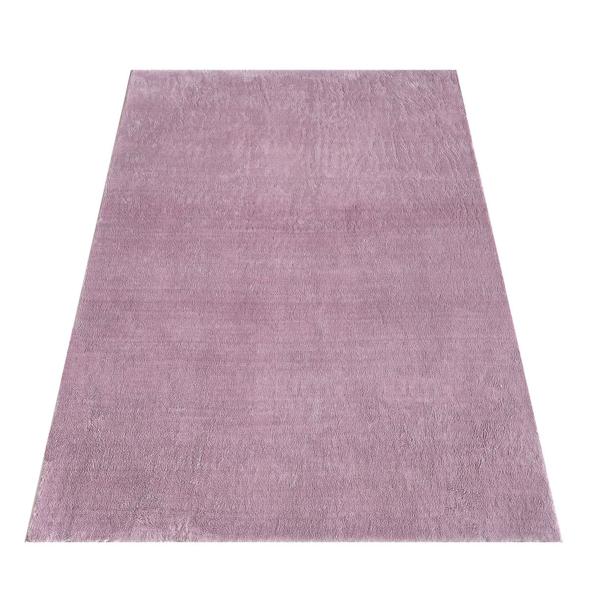 Teppich Waschbar Kuschelweich Waschbare Teppiche Einfarbig Lila – Senerhome
