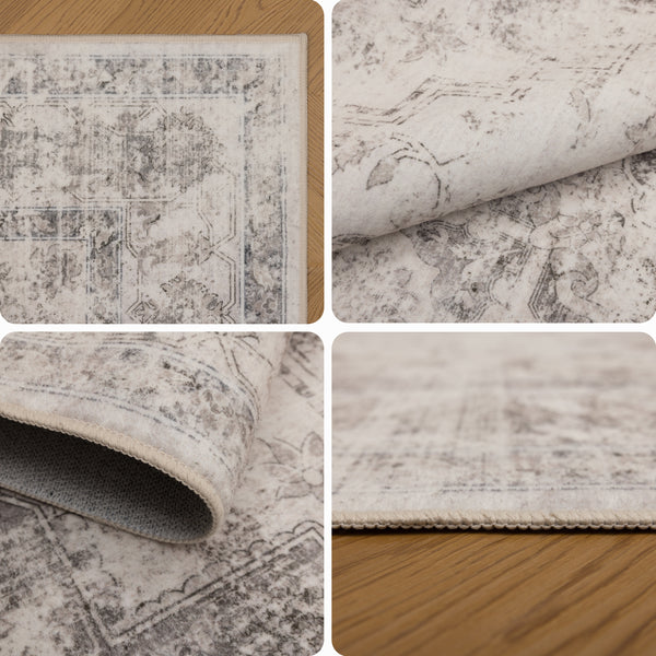 Waschbarer Designer Teppich Für Wohnzimmer, Küche, Flur, Teppichläufer. BEIGE