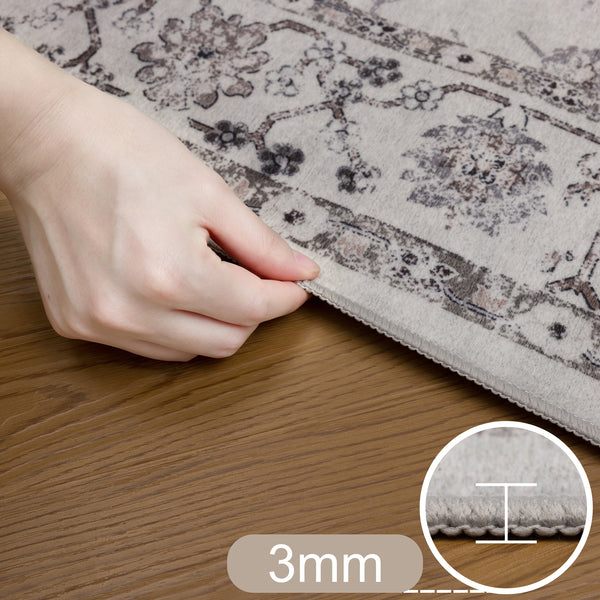 Waschbarer Designer Teppich Für Wohnzimmer, Küche, Flur, Teppichläufer. CREAM
