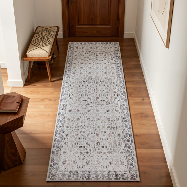 Waschbarer Designer Teppich Für Wohnzimmer, Küche, Flur, Teppichläufer. CREAM