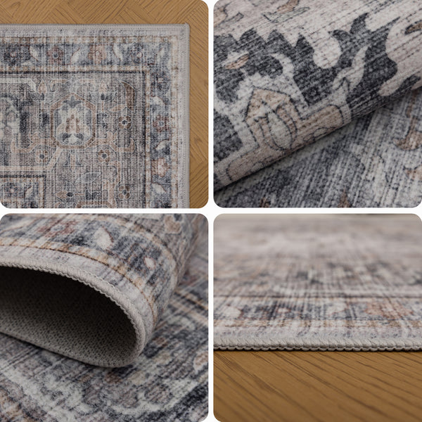 Waschbarer Designer Teppich Für Wohnzimmer, Küche, Flur, Teppichläufer. BEIGE