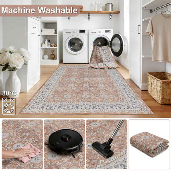 Waschbarer Designer Teppich Für Wohnzimmer, Küche, Flur, Teppichläufer. TERRA