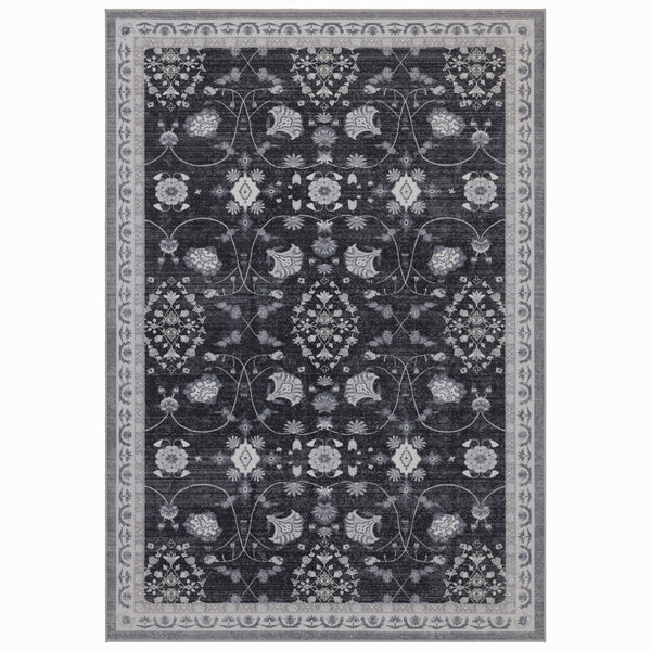 Waschbarer Designer Teppich Für Wohnzimmer, Küche, Flur, Teppichläufer. SCHWARZ