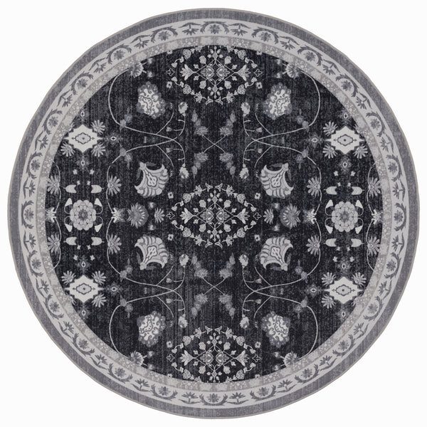 Waschbarer Designer Teppich Für Wohnzimmer, Küche, Flur, Teppichläufer. SCHWARZ