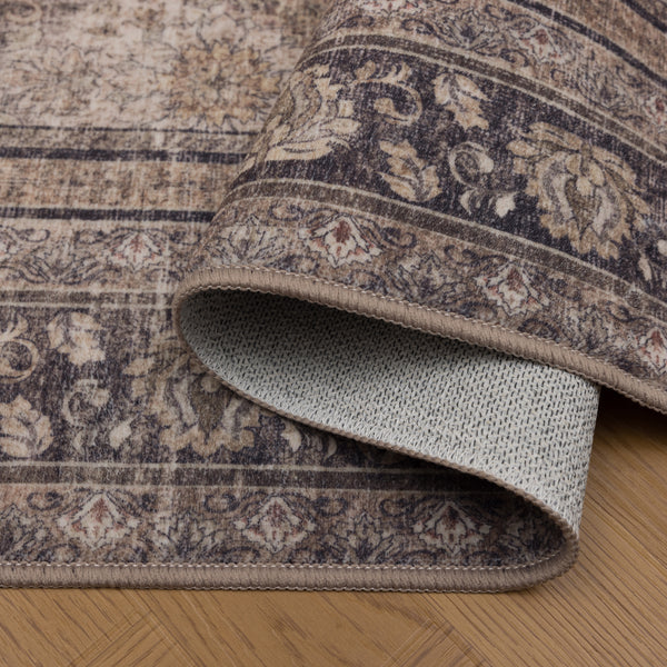 Waschbarer Designer Teppich Für Wohnzimmer, Küche, Flur, Teppichläufer. BRAUN