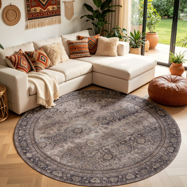 Waschbarer Designer Teppich Für Wohnzimmer, Küche, Flur, Teppichläufer. BRAUN