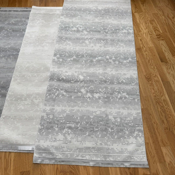 Bambu Teppich Creme/Grau
