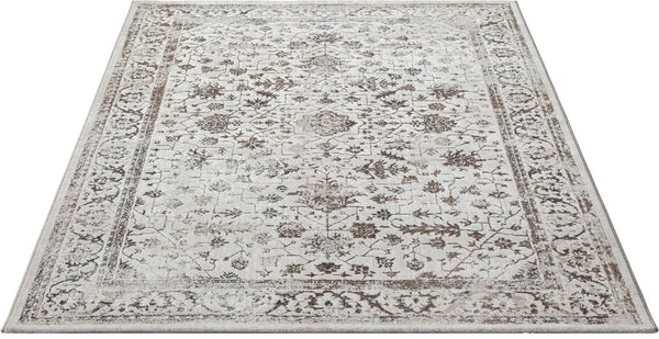 Designer Teppich Merinos Vintage Creme/Beige/Grau