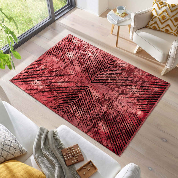 Designer Teppich Viscose-Optik ELITE 8801 ROT