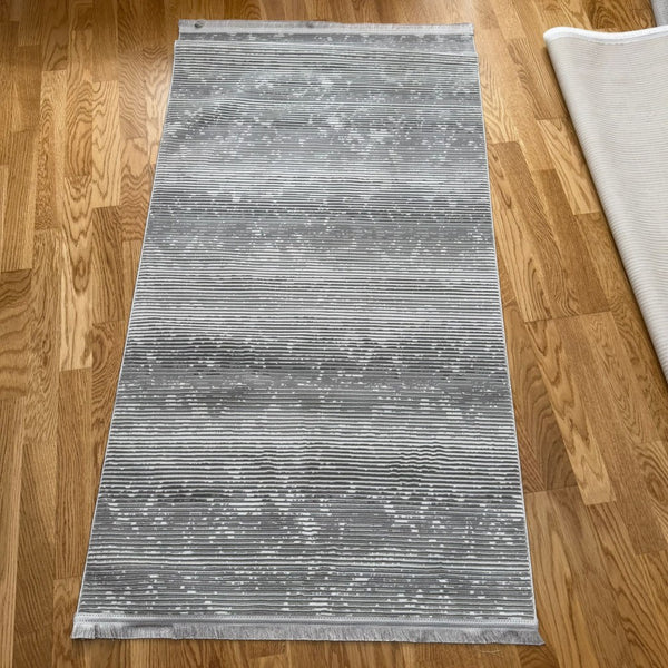 Bambu Teppich  Grau/Creme