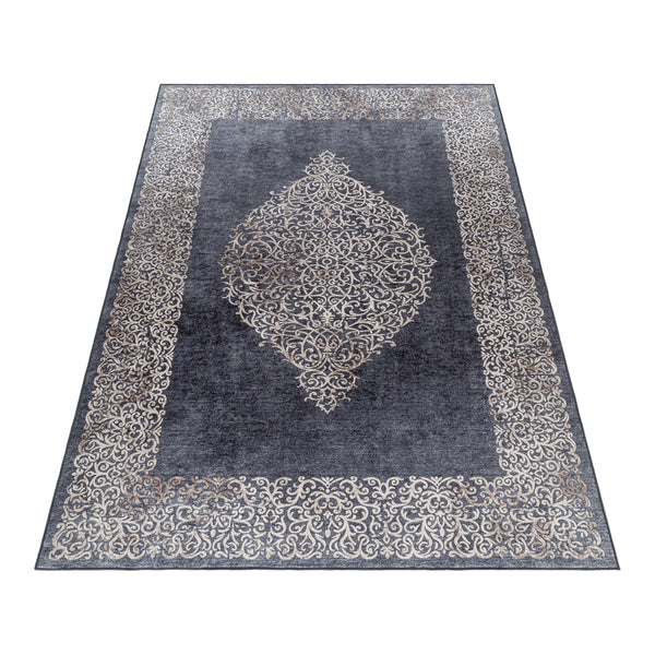 Waschbarer Designer Teppich Für Wohnzimmer, Küche, Flur, Teppichläufer. Schwarz