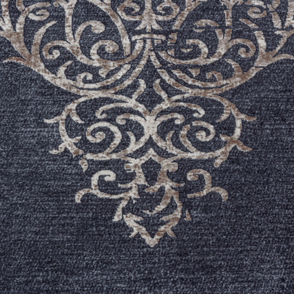 Waschbarer Designer Teppich Für Wohnzimmer, Küche, Flur, Teppichläufer. Schwarz
